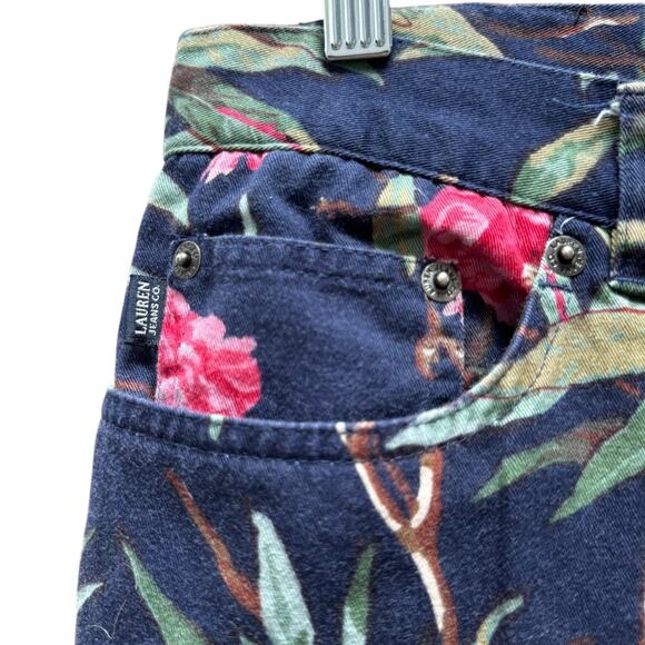Vintage Ralph Lauren Jeans Co Floral Capri Pants | Size 10 - Picture 7 of 9